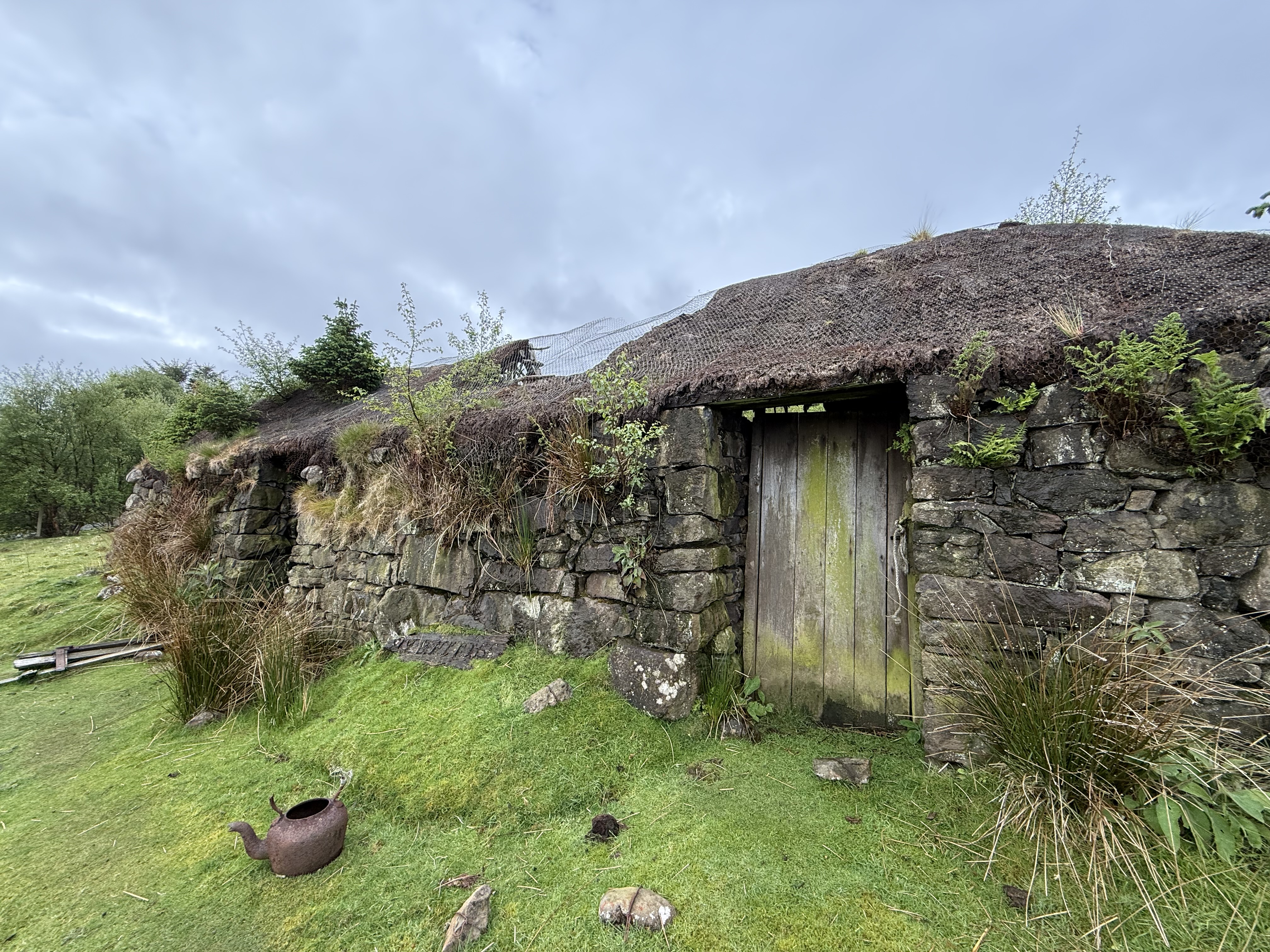An abandoned croft house on Skye - thick stone walls, low and snug