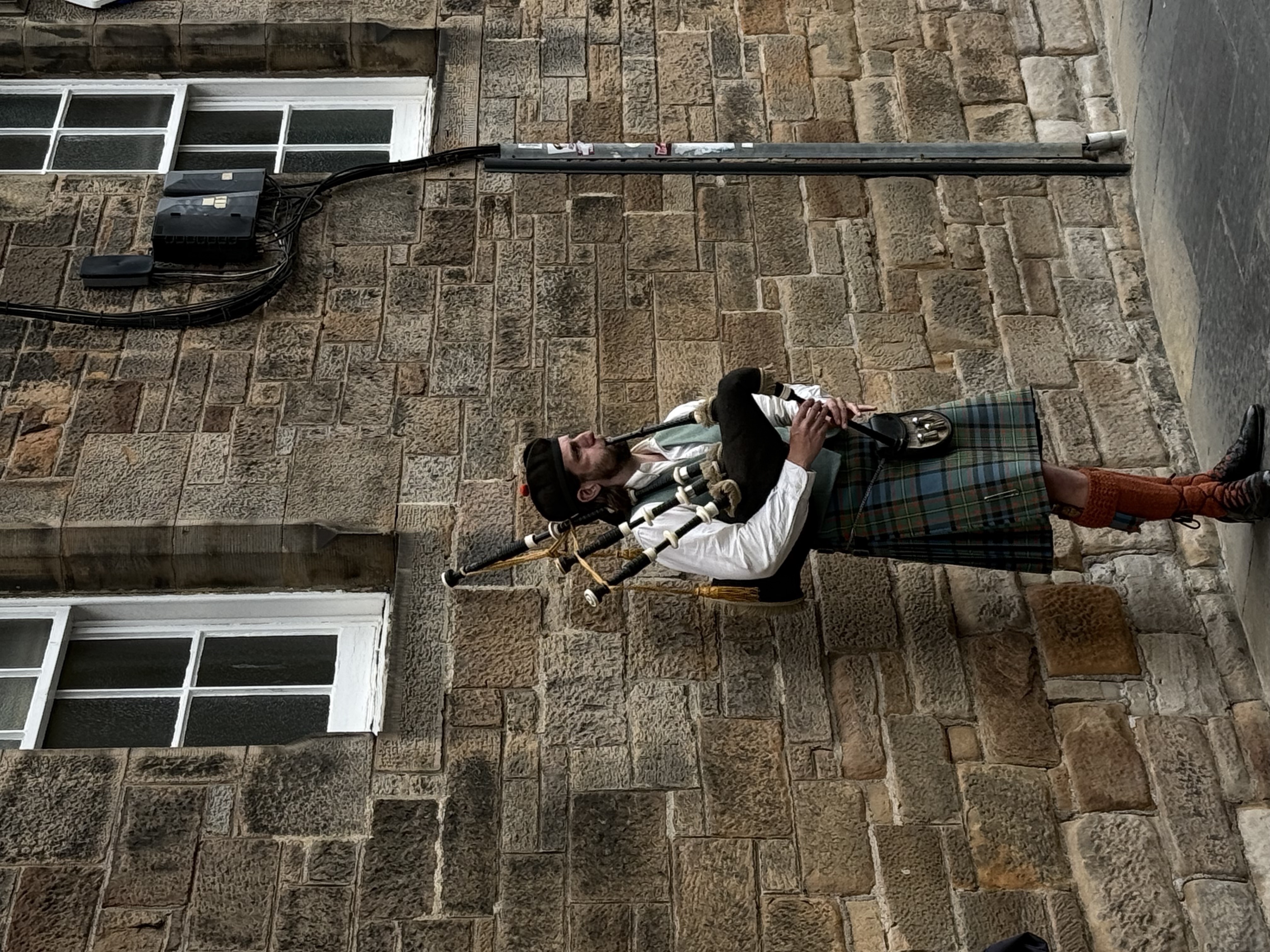 A piper on the streets of Edinburgh