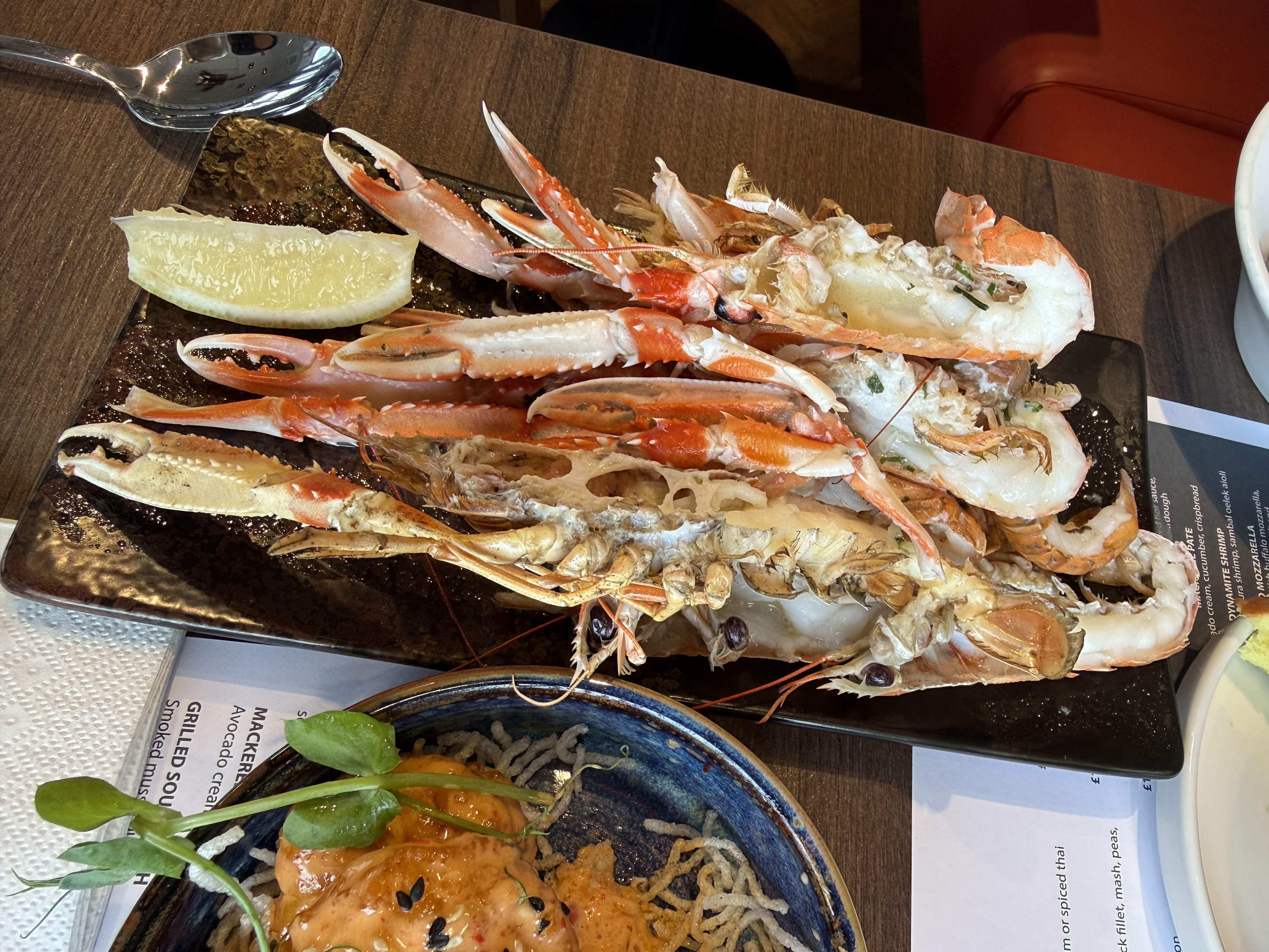 Fresh local &ldquo;lobster&rdquo; in Oban - not quite the lobster we expected, but wonderful