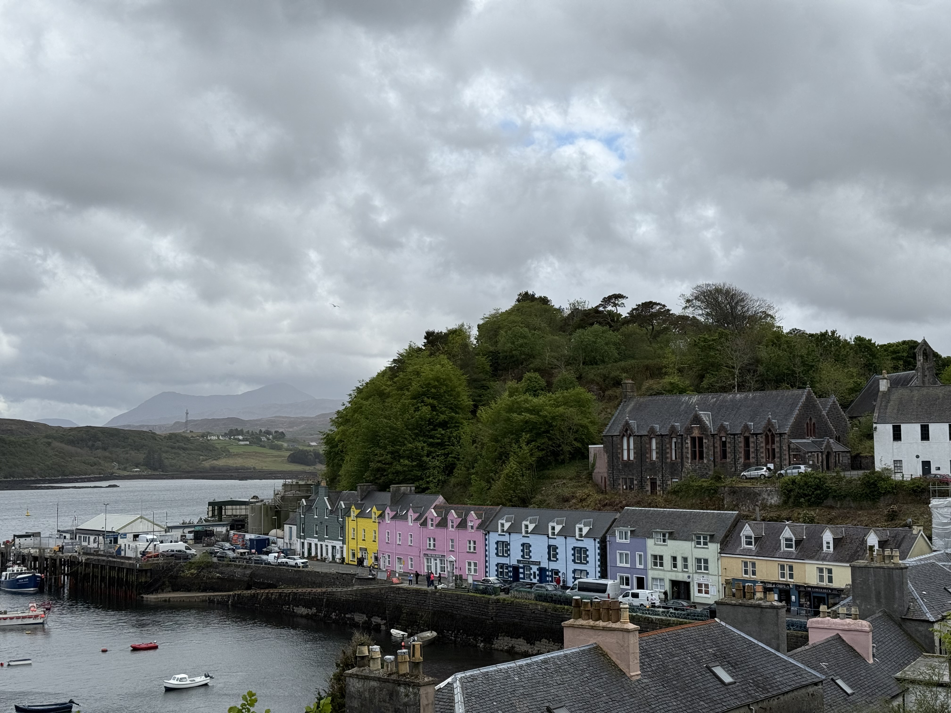 The harbor at Portree, our base on Skye